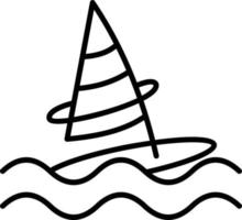 windsurfen illustratie vector