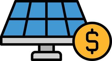 zonne-energie-kosten illustratie vector