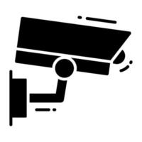 cctv camera vector ontwerp, veiligheid camera icoon in bewerkbare stijl