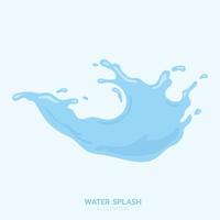 blauw water plons, element en illustratie vector