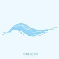 blauw water plons, element en illustratie vector