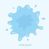 blauw water plons, element en illustratie vector