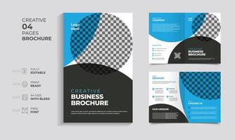 creatief bedrijf brochure ontwerp lay-out sjabloon, zakelijke bedrijf brochure, professioneel bedrijf profiel ontwerp, 04 bladzijde, zakelijke bedrijf profiel, bewerkbare brochure sjabloon lay-out ontwerp. vector