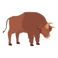 natuur bizon icoon tekenfilm vector. buffel Amerikaans vector