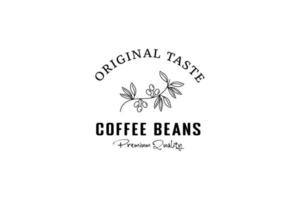 premie koffie fabriek logo inspiratie met bladeren voor caffe vector