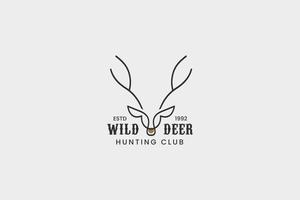 wild hert club jacht- logo vector icoon illustratie