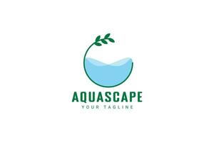 aquascape logo vector icoon illustratie