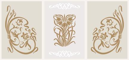 abstract retro elegant bloemen ontwerp voor logo en merk, bloem winkel of schoonheid salon vector