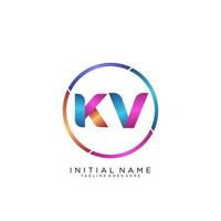 brief kv kleurrijk logo premie elegant sjabloon vector