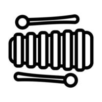 musical instrument speelgoed- kind lijn icoon vector illustratie