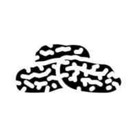 abrikoos droog fruit glyph icoon vector illustratie