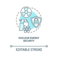 nucleaire energie concept beveiligingspictogram vector