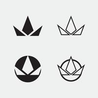 kroon logo en koningin, koning logo ontwerpsjabloon vector illustratie