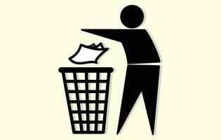recycle bak icoon, recycling netjes Mens logo vector