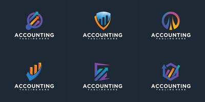 financieel professioneel logo sjabloon vector bundel verzameling voor bedrijf of agentschap