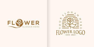 lotus bloem verzameling abstract logo schoonheid spa salon kunstmatig merk lineair stijl. lusvormige bladeren logotype ontwerp vector luxe mode sjabloon een deel 3