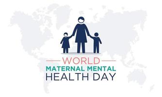 wereld moederlijk mentaal Gezondheid dag. vector sjabloon voor banier, groet kaart, poster met achtergrond. vector illustratie.