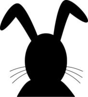 vector silhouet van konijn Aan wit achtergrond