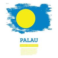 Palau vlag met borstel slagen. vector illustratie. onafhankelijkheid dag.