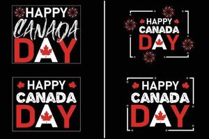 gelukkig Canada dag typografie t overhemd ontwerp ,Canada dag t overhemd , 1e van juli Canada dag vector
