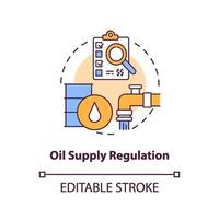 olievoorziening verordening concept pictogram vector