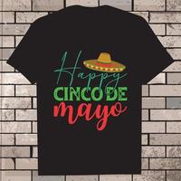 cinco de mayo t-shirt ontwerp, icoon, illustratie, grafisch vector