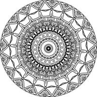 gemakkelijk circulaire patroon in het formulier van mandala voor henna, mehndi, tatoeëren, decoratie. decoratief ornament in etnisch oosters stijl. kleur boek bladzijde vector