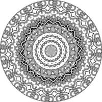 gemakkelijk circulaire patroon in het formulier van mandala voor henna, mehndi, tatoeëren, decoratie. decoratief ornament in etnisch oosters stijl. kleur boek bladzijde vector