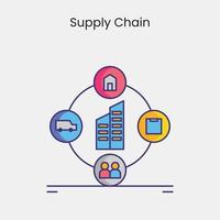 uitgebreid levering keten beheer stroomlijnen processen en maximaliseren rendement voor een naadloos workflow vector
