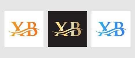 eerste monogram brief xb logo ontwerp. xb logotype sjabloon vector