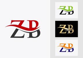 eerste monogram brief zb logo ontwerp. zb logotype sjabloon vector