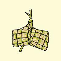 ketupat vector illustrator Maleisië voedsel eid festival