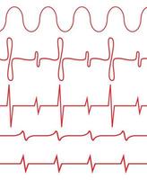 naadloos reeks van lijnen hartslag vector