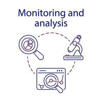 toezicht houden en analyse inhoud gemakkelijk set. cms concept icoon. een van stadia van inhoud beheer systeem werkwijze. inspectie of testen. geïsoleerd symbool voor web en mobiel telefoon. vector