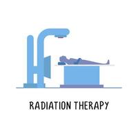 straling behandeling de gebruik van hoge energie stralen naar vernietigen kanker cellen vector