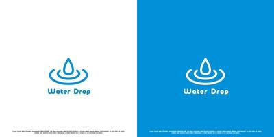 modern water laten vallen logo ontwerp illustratie. creatief vlak silhouet van water druppeltje Golf vloeistof modern minimalistische vlak gemakkelijk. vervuild water milieu zorg ontwerp. water element ontwerp. vector