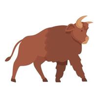Amerikaans stier icoon tekenfilm vector. dier bizon vector