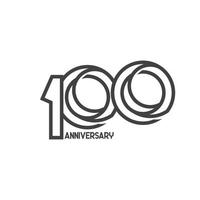 100 jaar Jubileumfeest uw bedrijf vector sjabloon ontwerp illustratie
