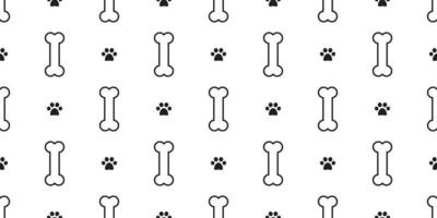 hond bot hond poot naadloos patroon vector bulldog puppy vector herhaling achtergrond behang wit