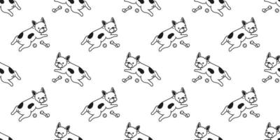 hond naadloos patroon vector Frans bulldog mopshond hond bot poot bot geïsoleerd herhaling achtergrond behang wit