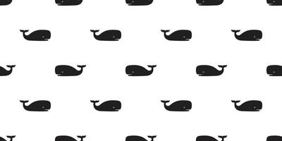 walvis naadloos patroon vector haai dolfijn staart vin geïsoleerd herhaling achtergrond behang illustratie