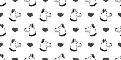 hond naadloos patroon Frans bulldog vector mopshond hond hart Valentijn geïsoleerd behang