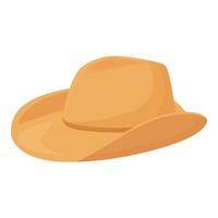 stetson cowboy hoed icoon tekenfilm vector. leer rodeo vector