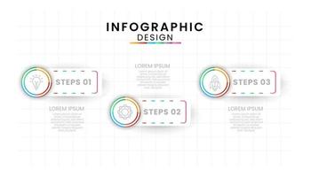 infographic sjabloon voor bedrijf. cirkel concept met 3 stap. vector