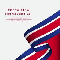 gelukkige costa rica onafhankelijkheidsdag vector sjabloon ontwerp illustratie