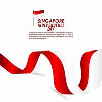 Singapore onafhankelijkheidsdag viering vector sjabloon ontwerp illustratie