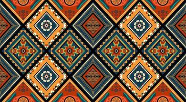 kleurrijk etnisch volk meetkundig naadloos patroon in vector illustratie ontwerp voor kleding stof, mat, tapijt, sjaal, omhulsel papier, tegel en meer