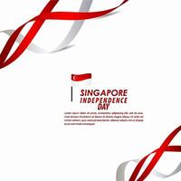 Singapore onafhankelijkheidsdag viering vector sjabloon ontwerp illustratie