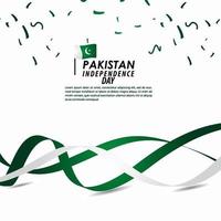 Pakistan onafhankelijkheidsdag viering vector sjabloon ontwerp illustratie