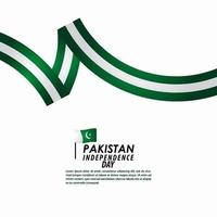 Pakistan onafhankelijkheidsdag viering vector sjabloon ontwerp illustratie